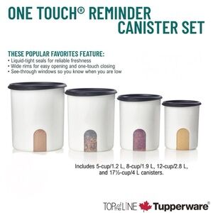 Tupperware one touch canister set